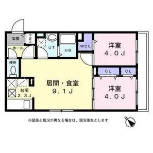 ボア ソルテ菊水WEST【1階】の間取り