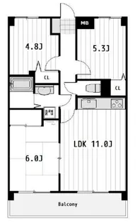 ケイエル市川【2階】の間取り