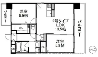 アリュール姪浜【4階】の間取り