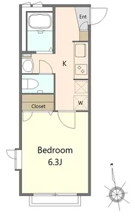 ハーベスト大森北【1階】の間取り