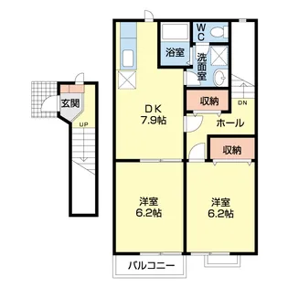 カーサシオタB【2階】の間取り