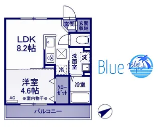 グラディーヴォレ【1階】の間取り