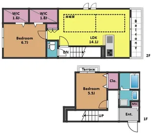 クレール21鷹番の間取り