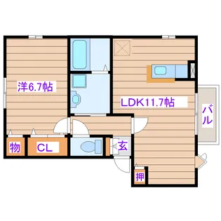 コンフォート高松【2階】の間取り