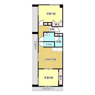 PARK WEST YOSHIDA【4階】の間取り