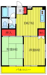 常盤台コーポ【2階】の間取り