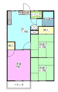 コーポアリエス【2階】の間取り