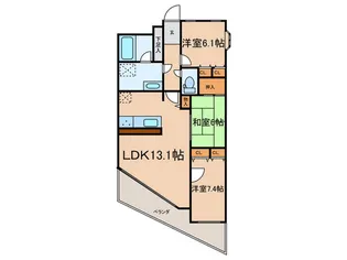 イトーピア宝塚リバーサイドヒルズ【5階】の間取り