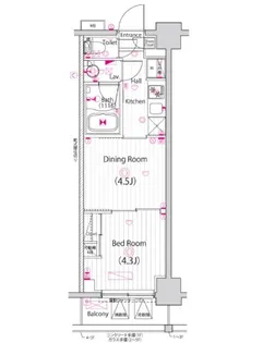 ガーラ・パークサイド亀戸【3階】の間取り