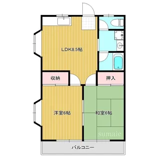 須賀コーポ【2階】の間取り