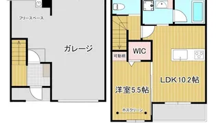 大蒲町新築ガレージハウス A棟【1階】の間取り