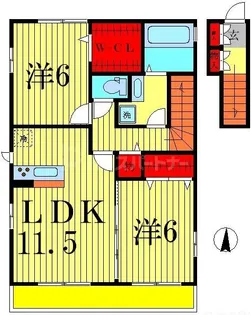 パルルA棟【2階】の間取り