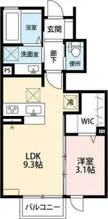 サンシティー原 弐番館【1階】の間取り