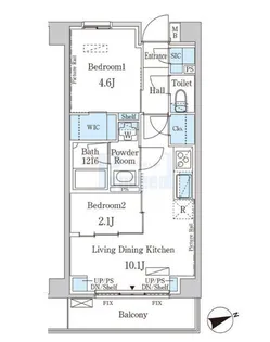 インスタイルレジデンス本駒込【5階】の間取り