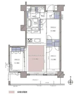 ディームス横濱青木町【2階】の間取り