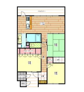 サーパス扇町【14階】の間取り
