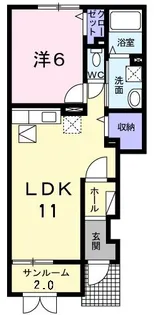 ジオ グランド【1階】の間取り