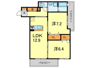 ガーデンコート西宮北口【3階】の間取り