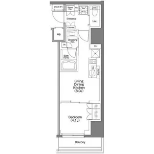 ザ・パークハビオ横浜白楽【2階】の間取り