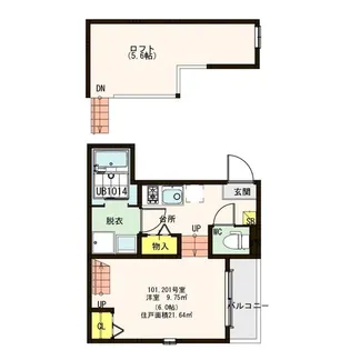 ハーモニーテラス福住町II【1階】の間取り