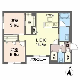 シュポールS【1階】の間取り