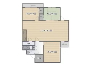 スペリオン草津【3階】の間取り