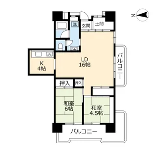 UR到津南【9階】の間取り