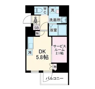 ソルテラス阿波座ウィズ【7階】の間取り
