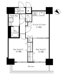 Dormouse Castle【10階】の間取り