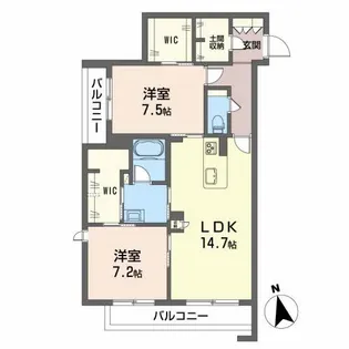 リュミエール【2階】の間取り