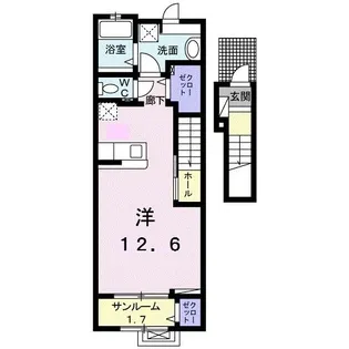 アルドール III B【2階】の間取り