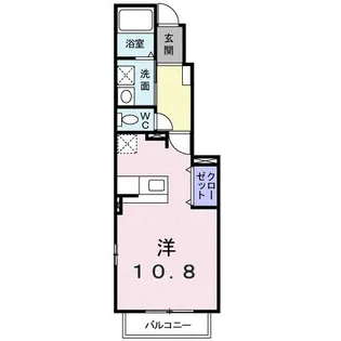ジュウェ デ ボヌール【1階】の間取り