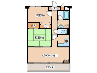 ア-ク本厚木【2階】の間取り