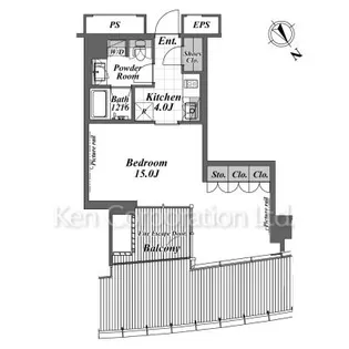 スカイハウス浜離宮【13階】の間取り