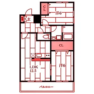 スカイビレッジ【3階】の間取り