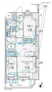 デュオステージ相模大野【6階】の間取り
