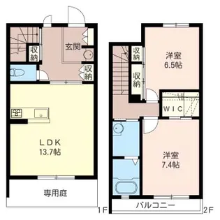 ファーストシティ大成【1階】の間取り