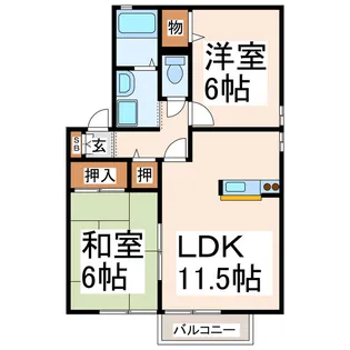 ガーデンコートみずき台【2階】の間取り