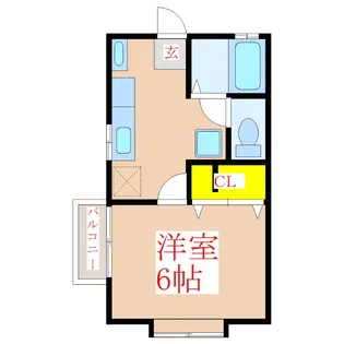 七星ハイツ【1階】の間取り