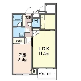 La Fuente【3階】の間取り