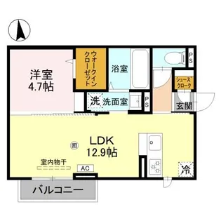 Lumiere du Soir(リュミエール ドゥ ソワール) Un【2階】の間取り