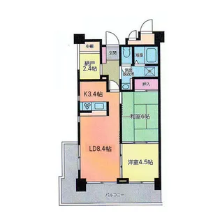 グリーングラス【2階】の間取り