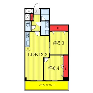 志村坂上パークハイツ【6階】の間取り