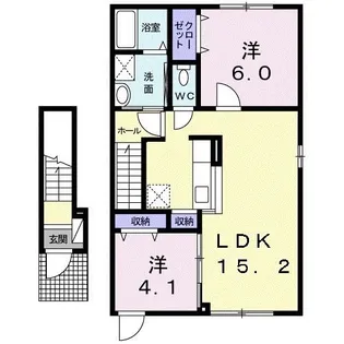 ヴィラズ テル・テル【2階】の間取り