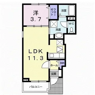 サンリット小郡駅前【1階】の間取り