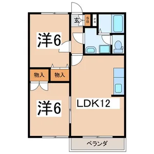 エレガントハイツA【2階】の間取り