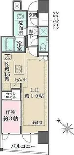 リビオ日本橋鞍掛ザレジデンス【11階】の間取り