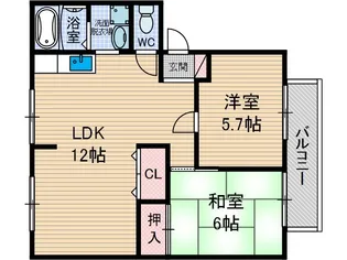 サンクレール【2階】の間取り