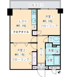 K.S柿生【6階】の間取り