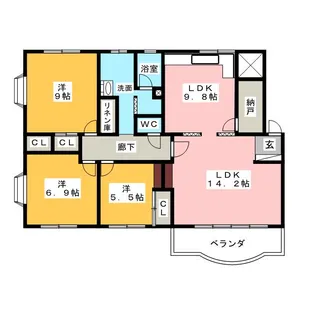 八雲マンション G棟【3階】の間取り